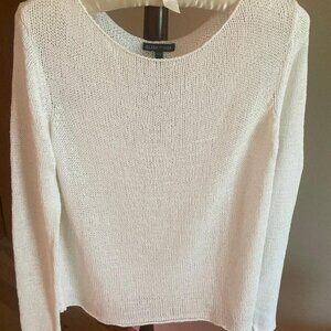 Eileen Fisher White Knit Top - Size S